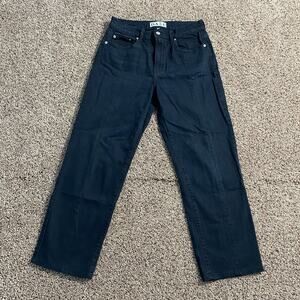 Daze Jeans Womens 27 Black Straight Leg‎ High Rise Stretch Denim Pants Casual